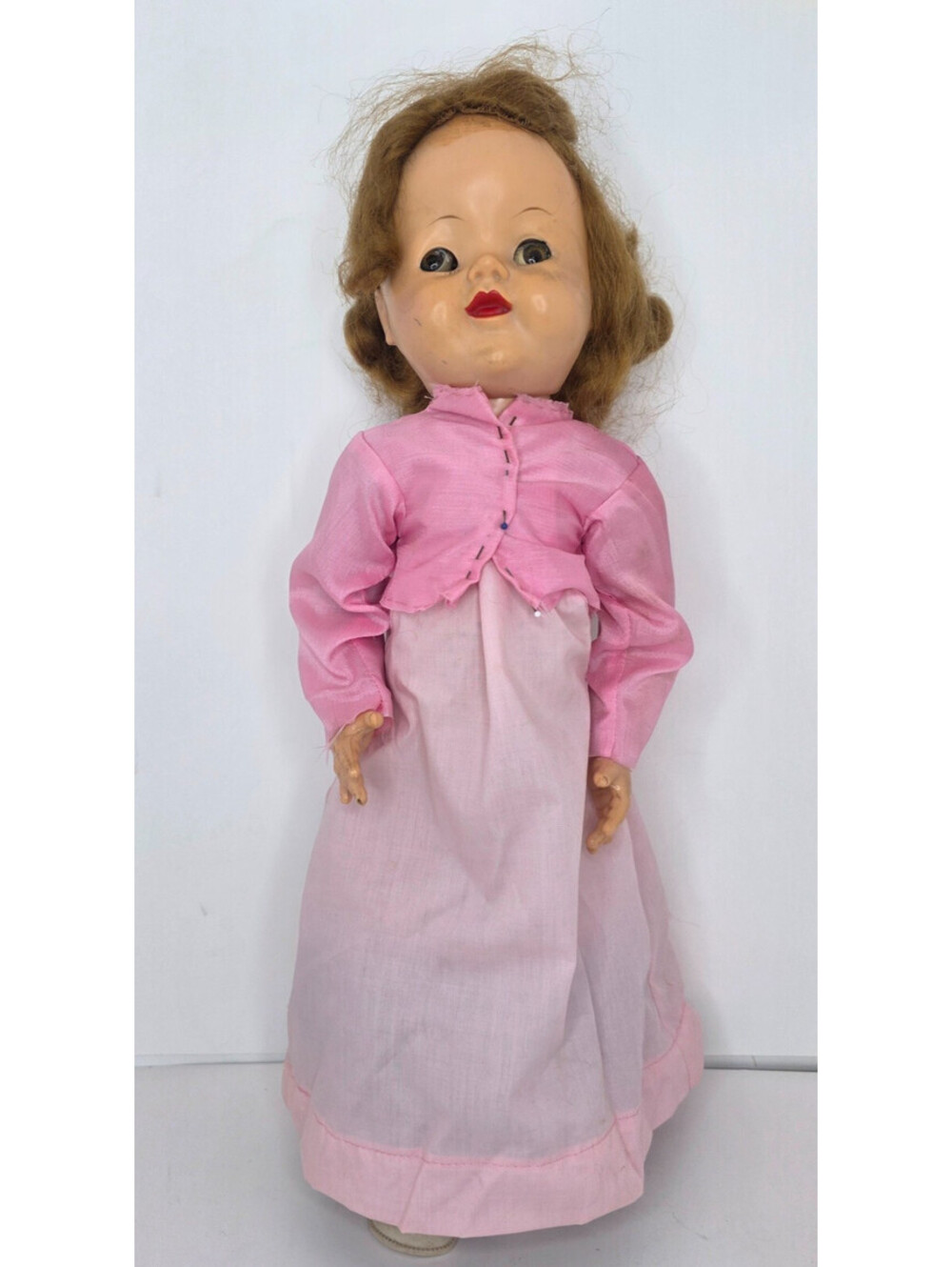 Vintage Ideal Walking Doll Hard Plastic Vinyl Flirty Sleep eyes 1950s 22 Inch